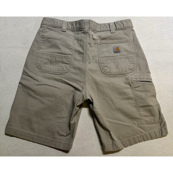 Carhartt Rugged Flex Relaxed Fit Cargo Canvas Work Shorts Tan Mens 36 BS2514-M - Picture 5 of 9